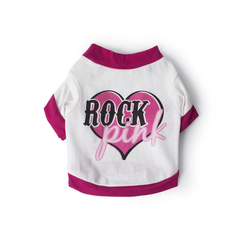 Rock Pink Pet T-Shirt for Small Pets and Puppies