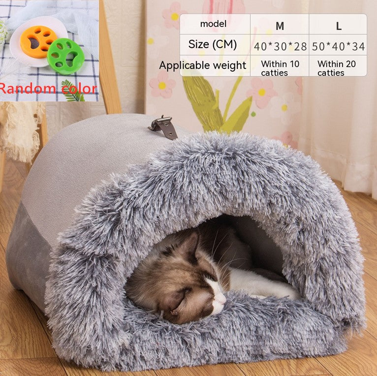 Fluffy Warm Pet Nest for Small Pets and Puppies
