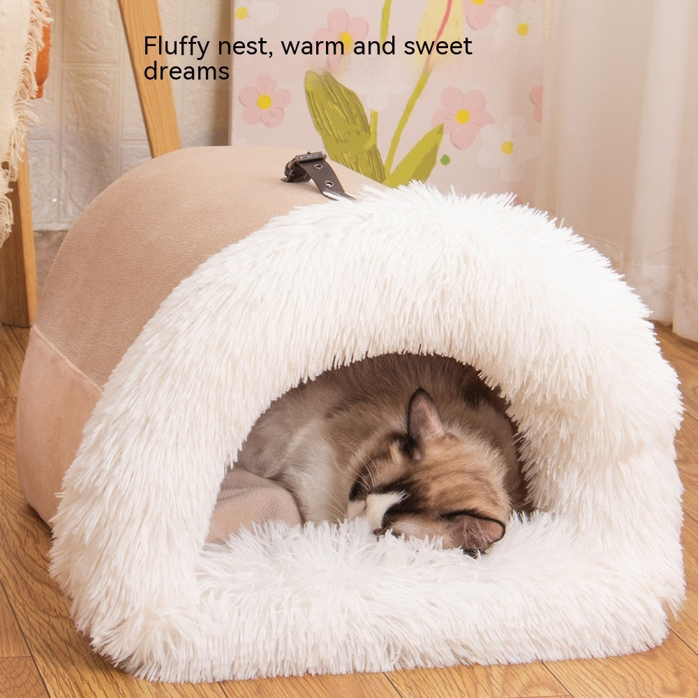 Fluffy Warm Pet Nest for Small Pets and Puppies