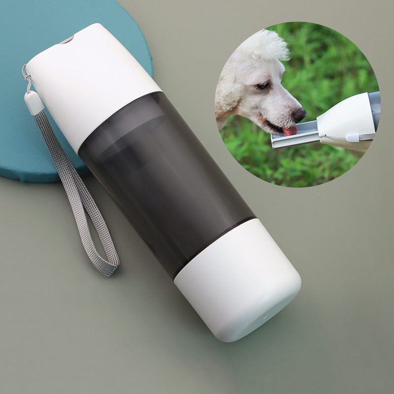 Portable Pet Water Bottle with Food Container for Outdoor Travel