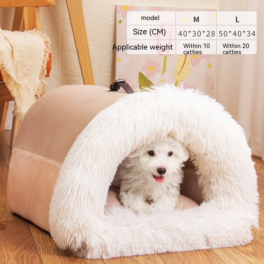 Fluffy Warm Pet Nest for Small Pets and Puppies