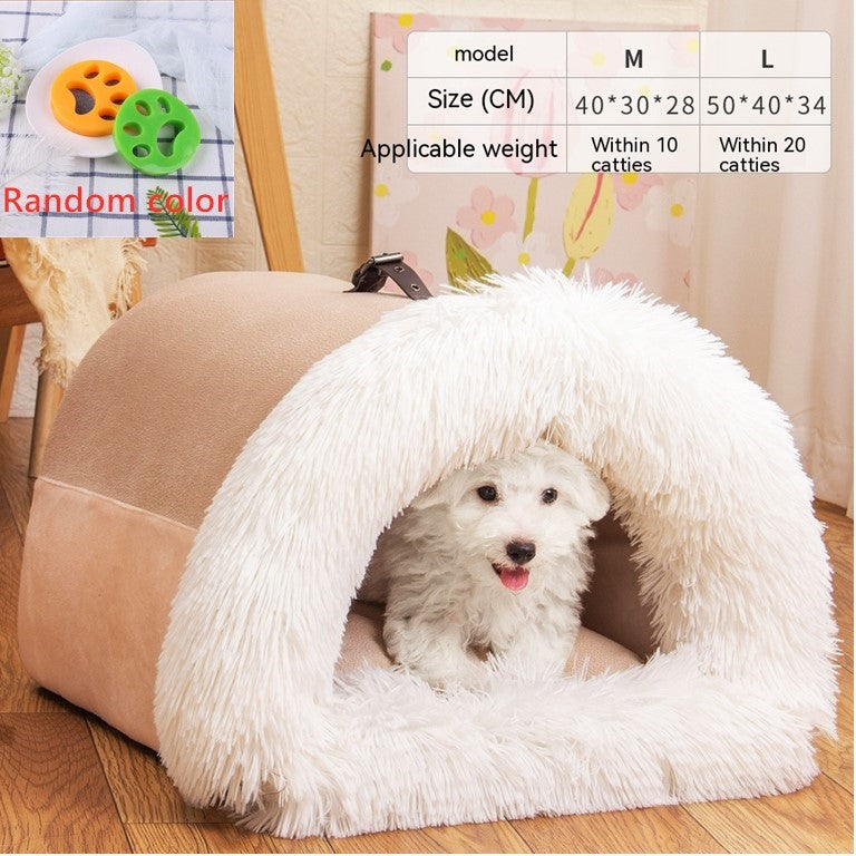 Fluffy Warm Pet Nest for Small Pets and Puppies