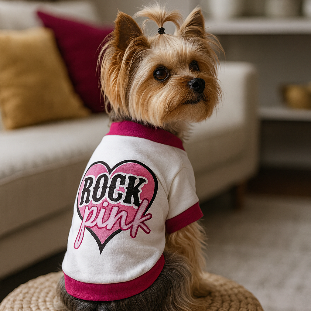 Rock Pink Pet T-Shirt for Small Pets and Puppies