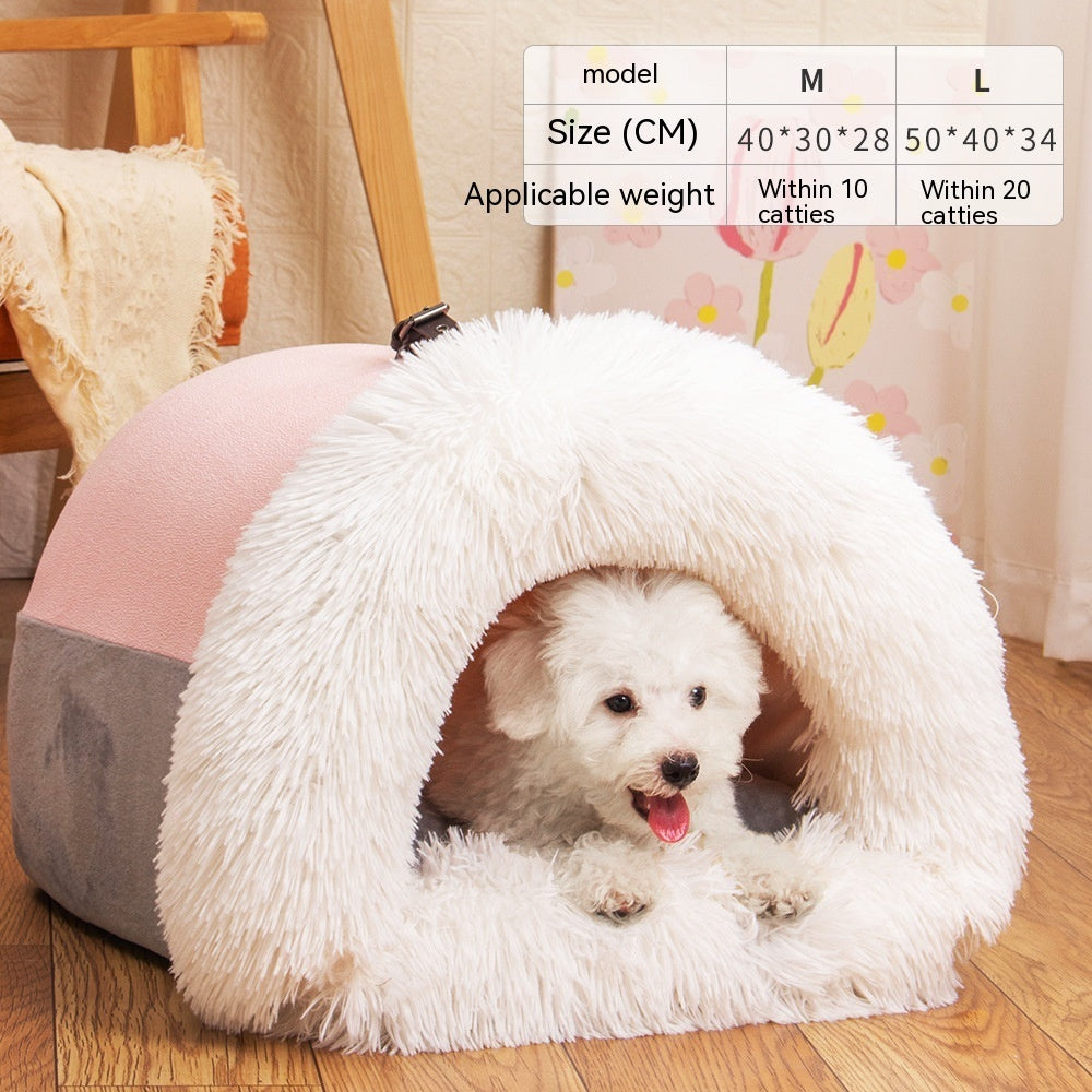 Fluffy Warm Pet Nest for Small Pets and Puppies