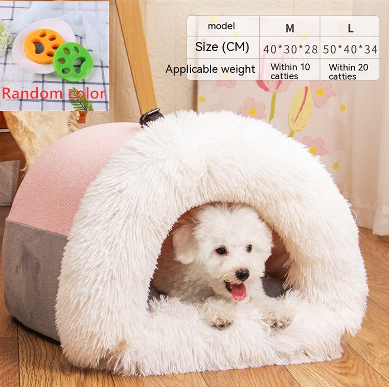 Fluffy Warm Pet Nest for Small Pets and Puppies
